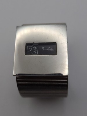 RARE Vintage MARCEL BOUCHER 17 Jewels Manual Wind Watch Black Dial Silver Tone 