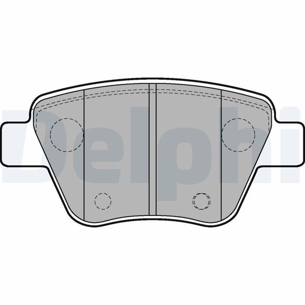 Delphi LP2178 Bremsbelagsatz, Scheibenbremse FüR Audi Seat Skoda VW-image