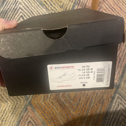 specialized S-Works Recon MTB Shoes Black 46 12.25 New