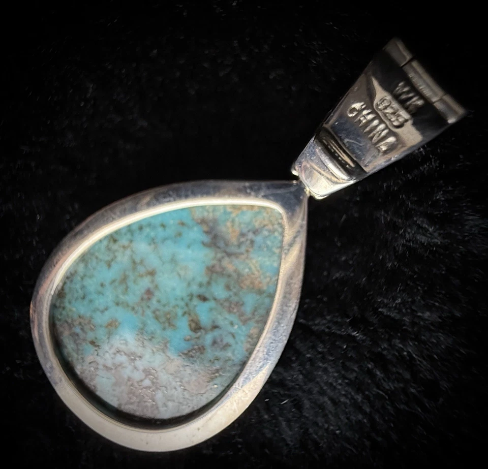 Collar y colgante Sterling Whitney Kelly turquesa cuentas 36" Foto 3 de 4