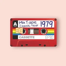 Retro Mixtape 1979 Credit Card Sticker Debit Skin Decal Cover