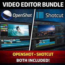 Video Editing Software USB No Subscription OpenShot + Shotcut for PC Laptop