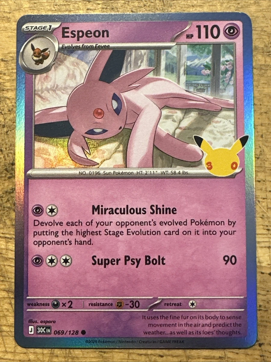 Espeon 069/128 Holo 30C EN 30th Anniversary NM/M Pokemon Card