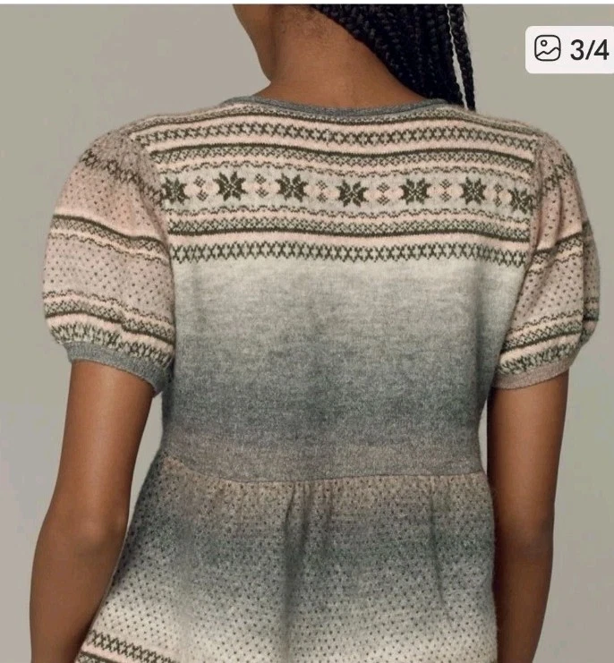 Suéter Anthropologie Pilcro Manga Corta Abullonada Bebé Muñeca Talla M VENTA AL POR MENOR $128 Foto 2 de 4