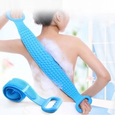 Silicone Body Back Scrubber Double Side Bathing Brush For Skin Deep Cleaning