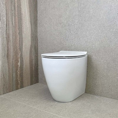 Hatria PLANETA Vase WC Pure Vortex bodenständig mit Sitz SLIM langsam weiß Luc