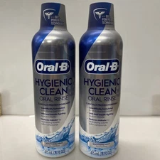 2 X Oral-B HYGIENIC CLEAN Special Care Oral Rinse SOOTHING MINT 16 fl oz each