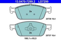 NEU - ATE 13.0470-7299.2 Bremsbelagsatz, Scheibenbremse FüR Ford