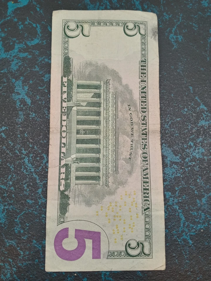 EXTREMELY RARE SERIAL NUMBER 2013 $5 BILL 00006666 - Image 3 of 3