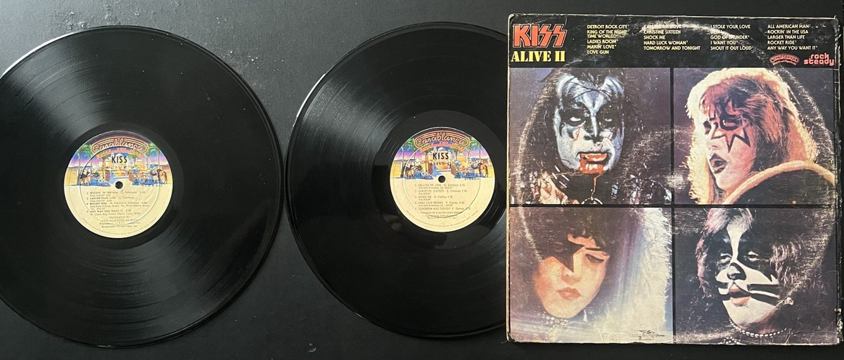 KISS—Alive II—EL SALVADOR—NBLP 7076—Black & White Gatefold—Boni