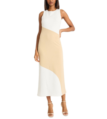 donna morgan a line dress Ariella Jewel Neck Illusion Maxi Dress main image 0