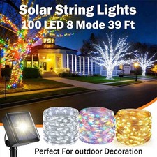 Outdoor Garden Party Decor Solar String Lights LED Waterproof Copper Wire Fairy