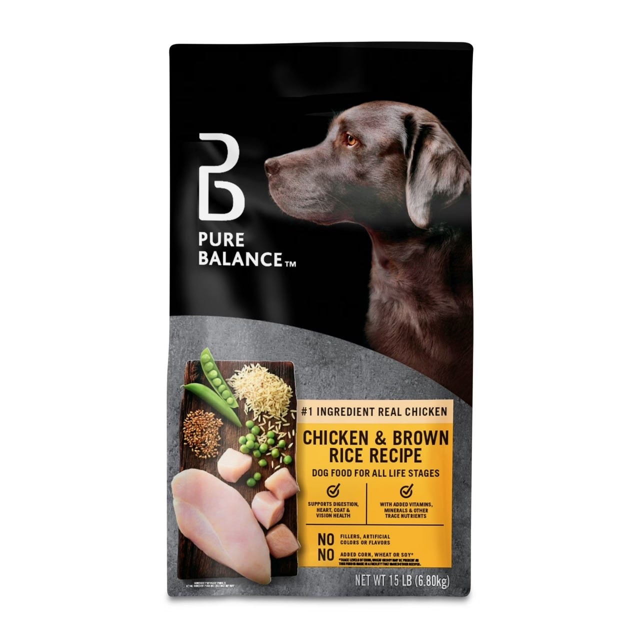 Chicken & Brown Rice Recipe Dry Dog Food, 15 lbs