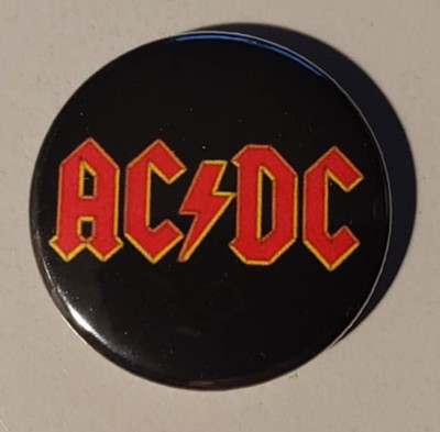 AC/DC Button Hardrock Heavy Metal Highway to hell 666