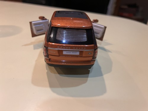 Range Rover 1:34 Scale Collectable MSZ Diecast Orange Rust Shiny Lights Horn - Picture 5 of 15