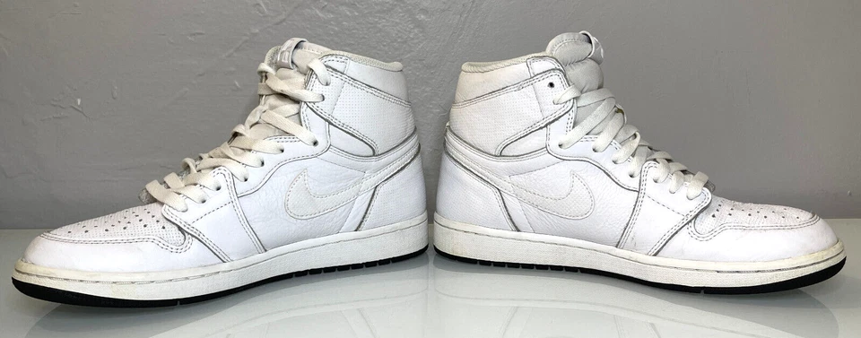 Air Jordan 1 Retro OG Alto Blanco Perforado 555088-100 Talla 8.5 Foto 4 de 4