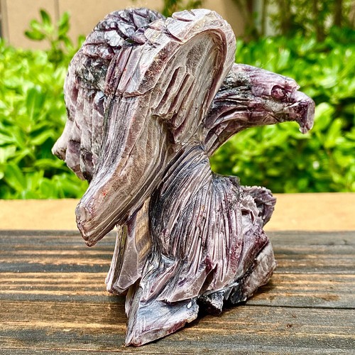 2.09LB Natural Purple Lithium Mica Crystal Hand carved spiritual restoration - Picture 11 of 14