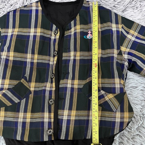 Vivienne Westwood Plaid Reversible Sided Down Warm Jacket Size M - Picture 14 of 15