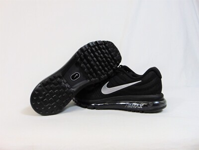 Nike Air Max 2017 Black & Reflective Silver Running Shoes Sz 9.5