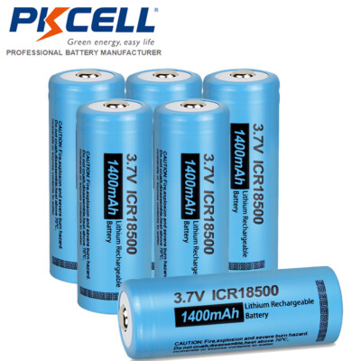 6x Rechargeable 3.7V Batteries 18500 1400mAh Li-ion for FrSKY X-lite transmitter