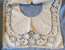 Beautiful Ann's Ecru Off-white Beige 100 Crocheted Collar Anns