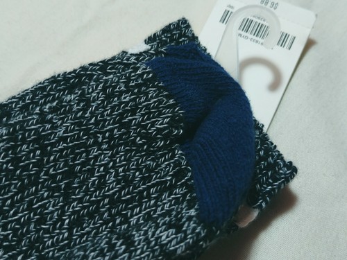 Crazy 8 Blue and Black Kids Knit Boot Socks fits US Shoe 3-5 - Picture 4 of 5