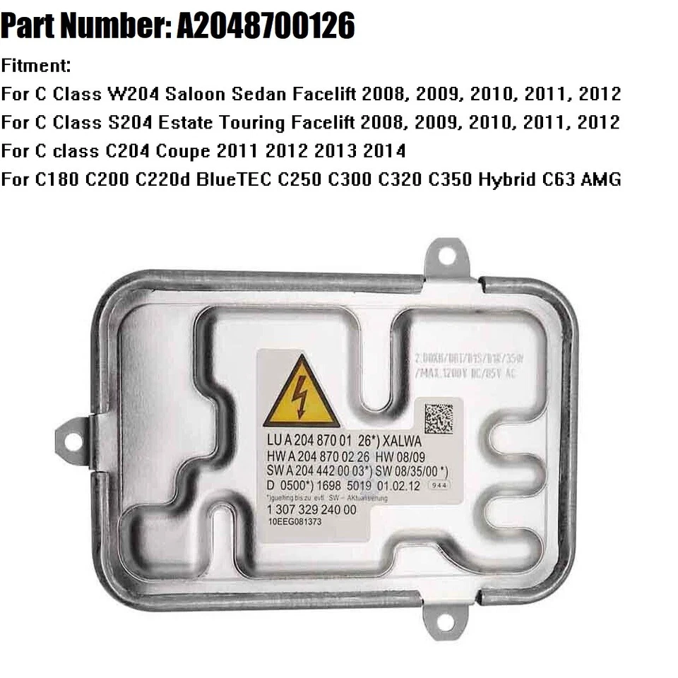 For Mercedes C- Class W204 A2048700126 Xenon HID Headlight Ballast Control Unit - Image 2 of 4