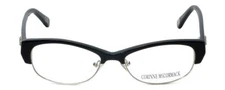 Corinne McCormack Designer Reading Glasses Delancey in Black Semi-Rimless 53mm