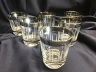 6 MID CENTURY MODERN ON THE ROCKS GLASSES 5 oz etched SILVER RIM mad men 🥃🥃🥃B — photo 7