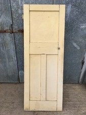 26 7/8”x71 1/4” Reclaimed 1930s Painted Pine Three Panel Short Internal Door