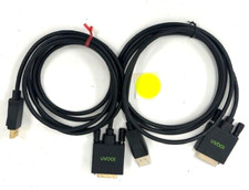 UVOOI DISPLAY PORT TO DVI CABLE 6.6' OAL LOT OF 2