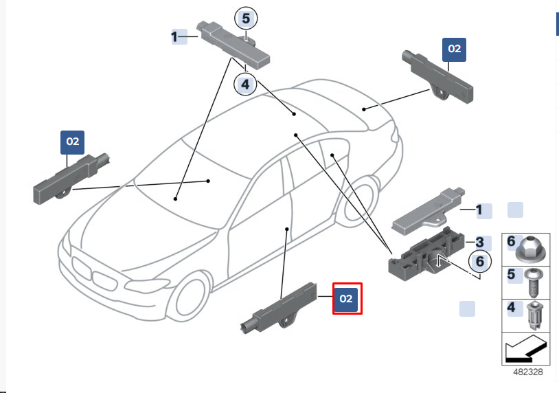 BMW F83 M4 2016 LHD Keyless Entry Antenna Module Unit 9220831  