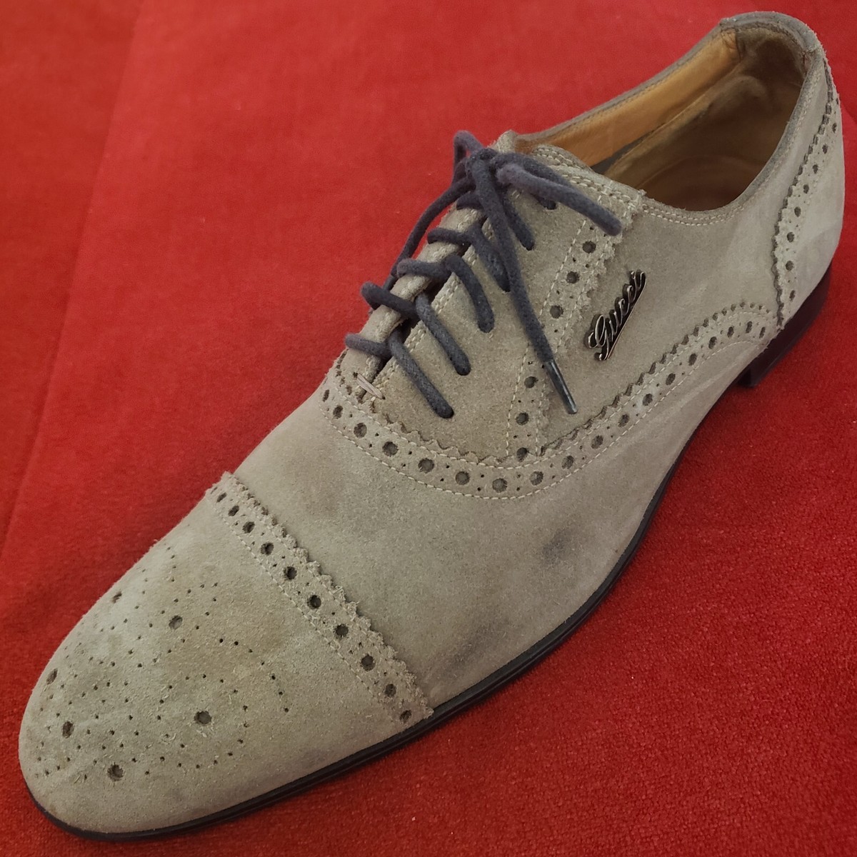 Gucci Beige Suede Oxford Shoes Beige Suede loafers Gucci - Vitkac Eritrea main image 4