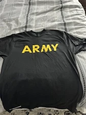 US  Army Short Sleeve PT Physical Fitness Shirt APFU Size M Medium