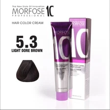 MORFOSE 10 HAIR COLOR CREAM 5.3 LIGHT GOLDEN BROWN 3.38OZ M1035OZ53