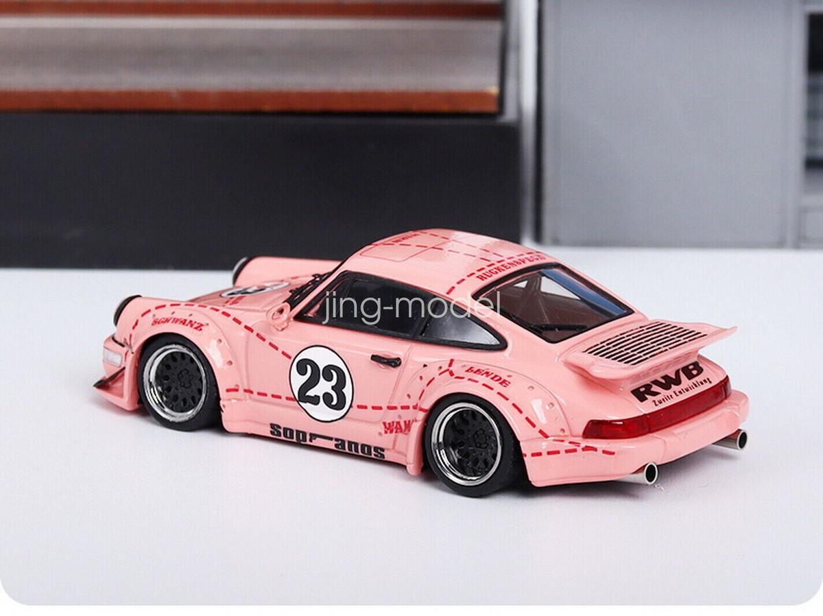 Rauh-Welt Porsche 964 限定モデル SH 1/64 Scale Porsche 964 RWB RAUH-Welt Pink Resin Car Model Toy