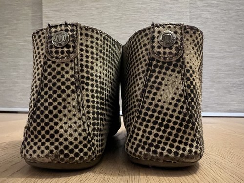 Maruti Damen Leo -Look, Punkte, Fell-Style Stiefelette Boots EUR 37 - Bild 7 von 9