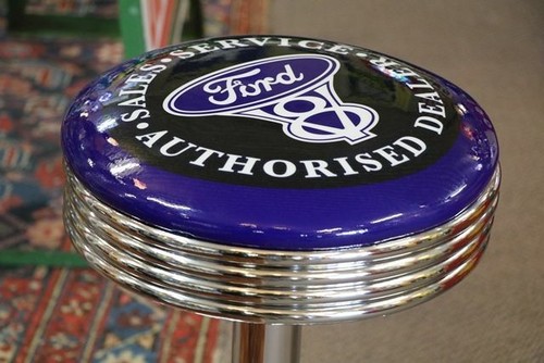 FORD V8 PREMIUM BAR STOOL ADJUSTABLE HEIGHT HOT ROD XR XW XY GT PHASE III 32 LTD - Foto 8 di 12