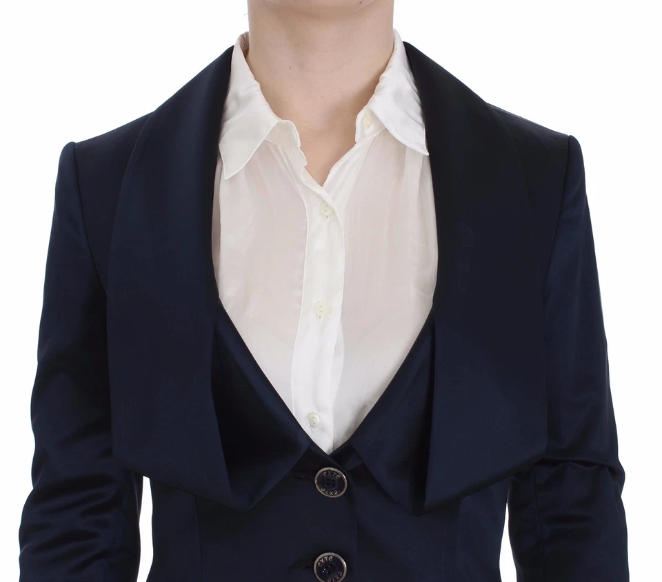 Chaqueta Blazer EXTE Azul Tres Botones Abrigo Sencillo IT40 / US S Precio de venta sugerido por el fabricante $660 Foto 4 de 4