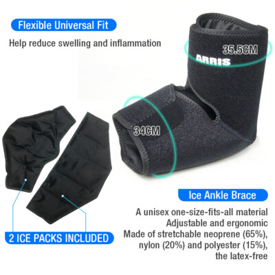 Ice Gel Pack for Sprained Ankle, Achilles Tendon Injuries Cold
