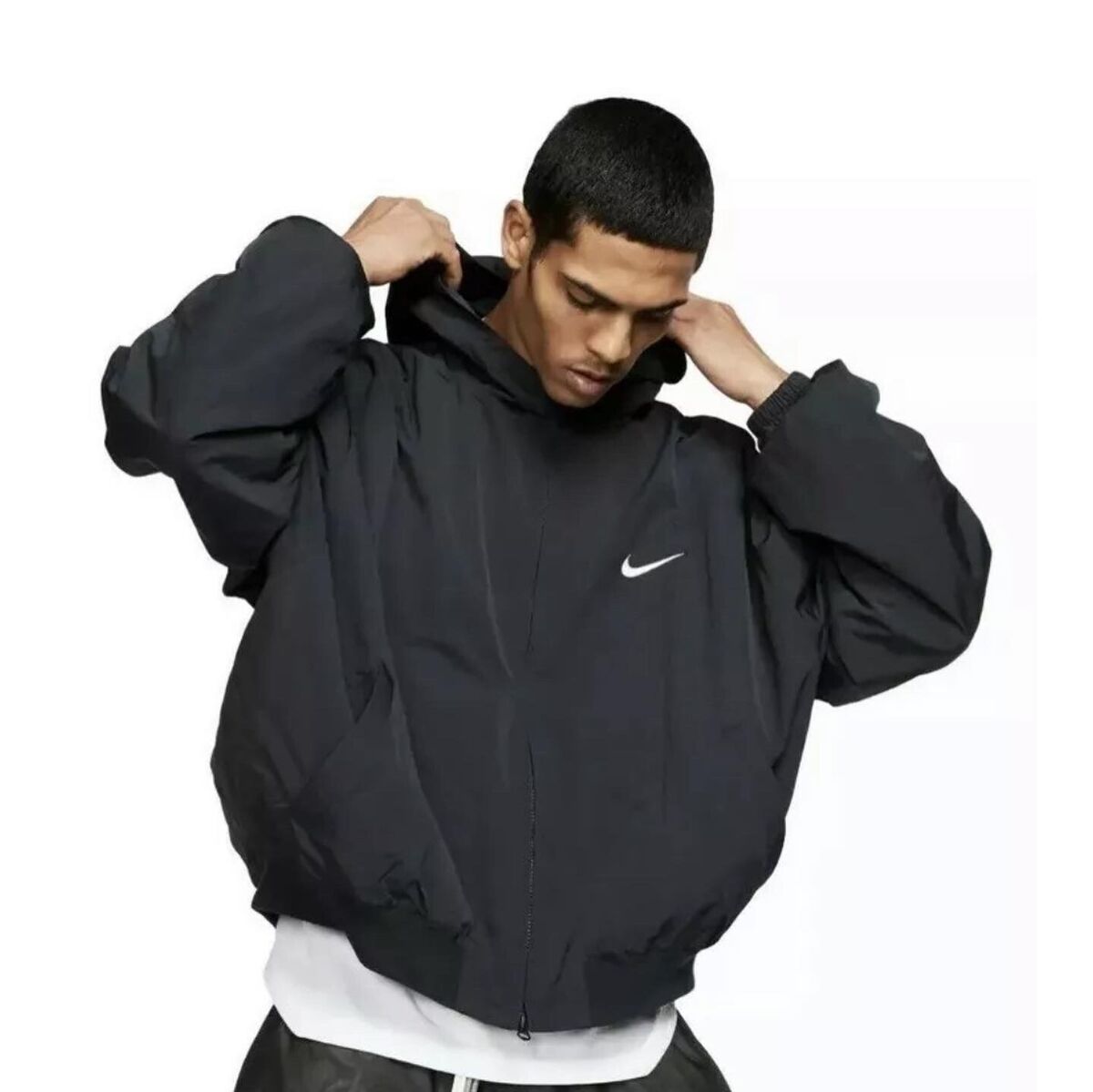 NIKE x FEAR OF GOD Jerry Lorenzo Hooded Bomber Jacket NIKE x FEAR OF GOD Jerry Lorenzo Hooded Bomber Jacket