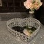 thumbnail 9 - 25cm JEWELLED DIAMANTE HEART MIRROR TRAY HEART CANDLE PLATE  WEDDING TABLE TRAY
