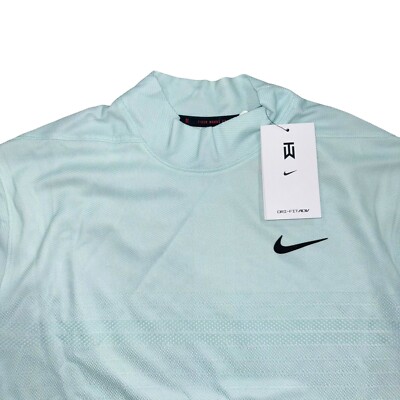 Nike Tiger Woods Mock Neck Golf Polo Shirt, Custom Athlete