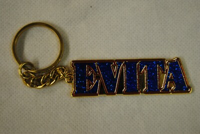 Evita Glitter Blue Logo Keyring New Official As Sold In Theatre Shows