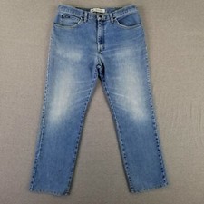 Vintage Lee Regular Fit 36x30 Jeans Super Soft Broken In Faded Light Shortened