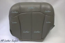 2001 2002 Chevy Tahoe LT Z71 Driver Bottom Replacement Leather Seat Cover Gray