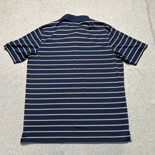 Under Armour Auburn Tigers Polo Shirt Mens XL Navy Blue Striped Performance - Picture 3 of 9
