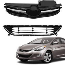 Front Bumper Grill Upperlower Grille For 2011 2012 2013 Hyundai Elantra Sedan