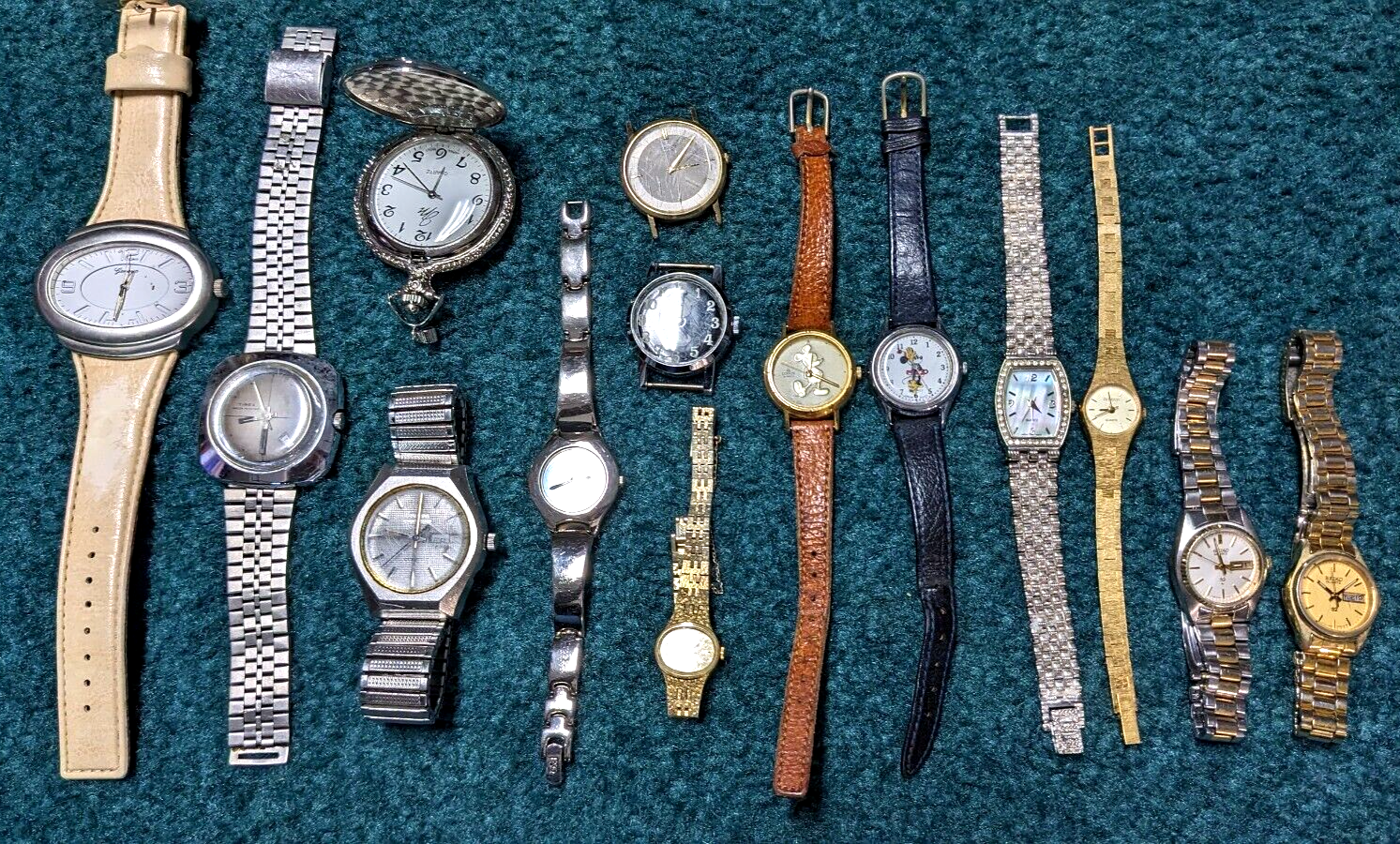 Lot Of 14 Watches- Seiko, Bulova, Timex, Disney, More- Not Running-  UNTESTED! | eBay