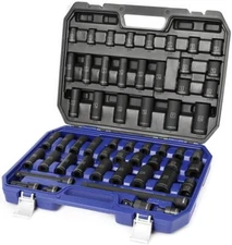 WORKPRO 55PC 1/2" Drive Impact Socket Set w/Extension Bars SAE Metric Tools NEW